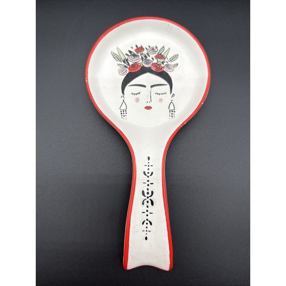 Prima Design Oriental Chinese/Japanese Woman Spoon Rest‎ White/Red/Black
